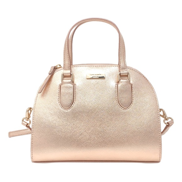 rose gold satchel bag